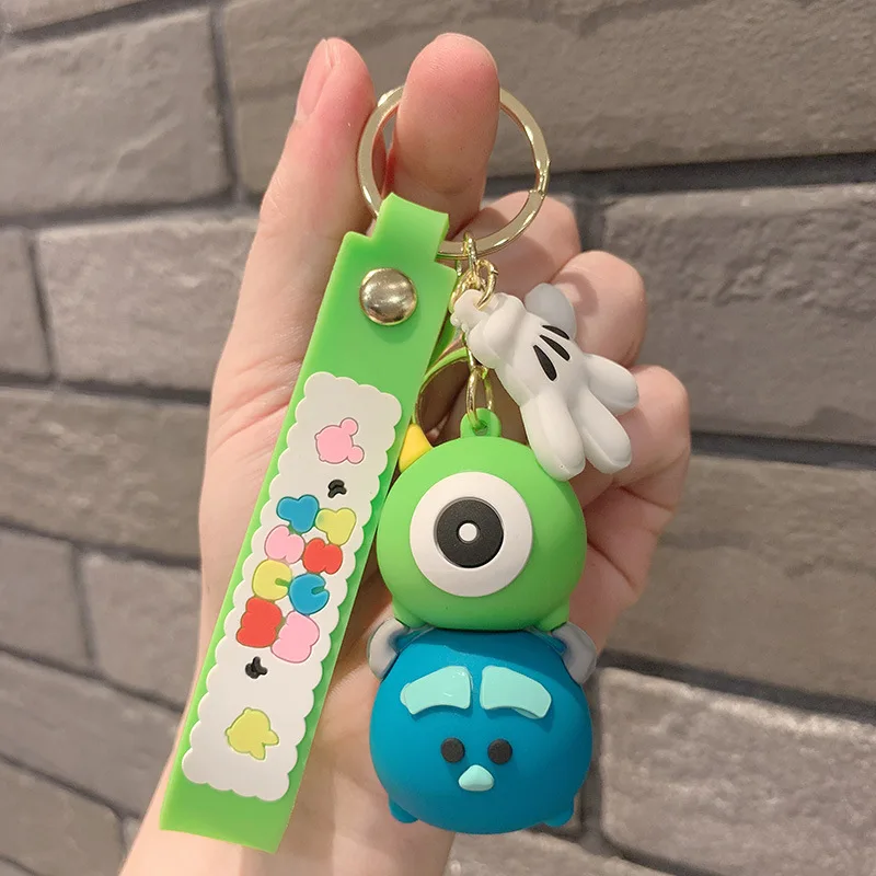 S281 Strawberry Bear cartoon PVC soft rubber car Winnie-the-Pooh Bear key chain accessories wholesale key chain pendant doll