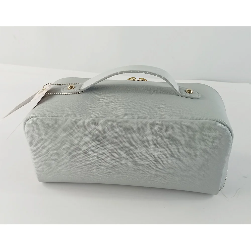 Hot  Luxury New Design Korean Style Large Capacity pu Leather Travel Cosmetic Case Printed Logo Storage  Travel Toiletry Bag