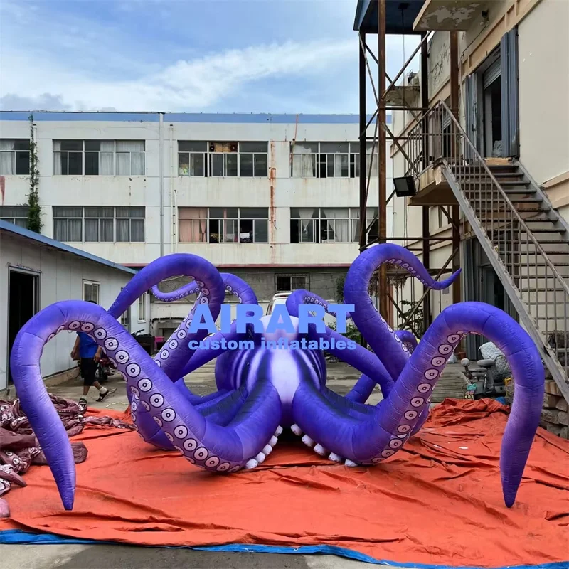 Event stage decoration dj performance inflatable octopus stage tent booth