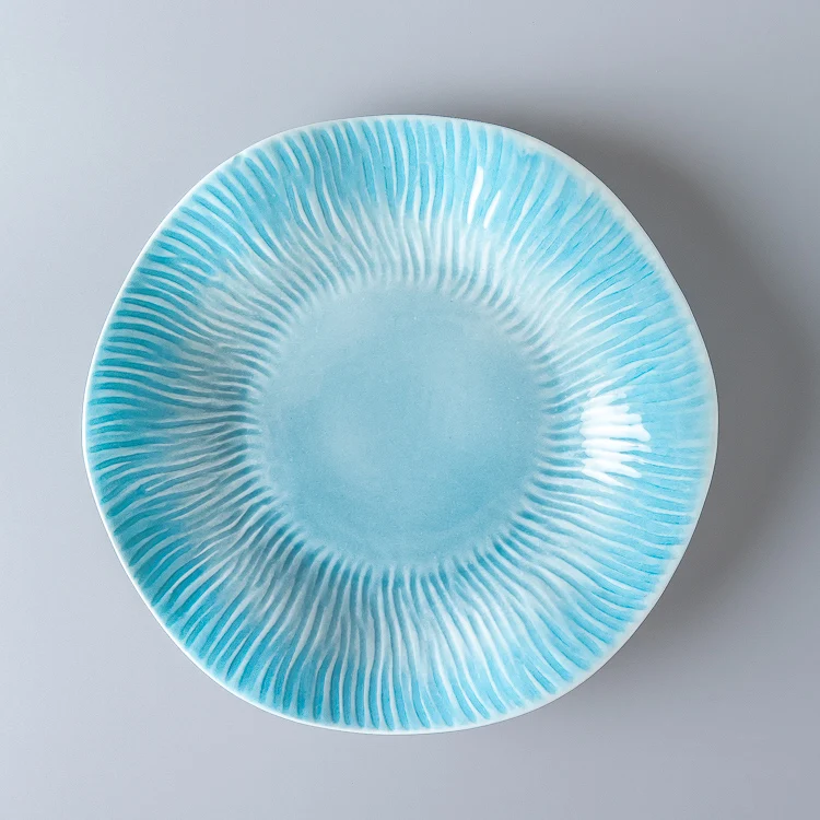 New Product High Quality Wedding Bone China Flat Dinner Dishes Ceramic Flower Shape Dinner Plates