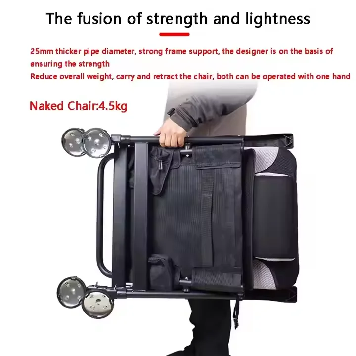 European-Style All Terrain Multifunctional Fishing Chair Foldable Portable Thickened Reclining Platform for Outdoor Use