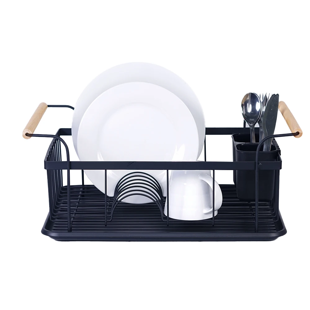 Smartpan Hot Sell Single Kitchen Accessories Organizer Dish Drying Drainer Rackpowder Coating Dish Rack