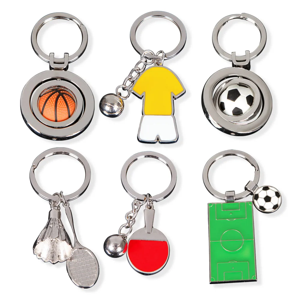 Factory Design Metal Fidget Keychain Football 3d Metal Keychain Stuff Toy Keychain