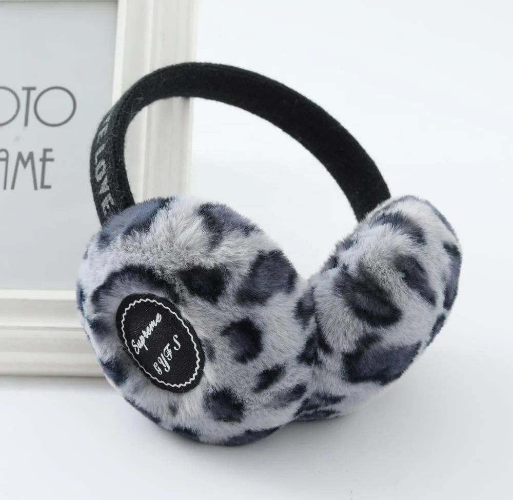 wholesales Winter leopard print fur wireless earmuff