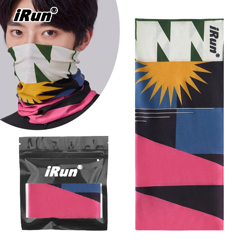 iRun Custom Fishing Bandana Headwear Scarf Multifunctional Seamless Tubular Bandana Face Cover Outdoor sport Bandana Neck Gaiter
