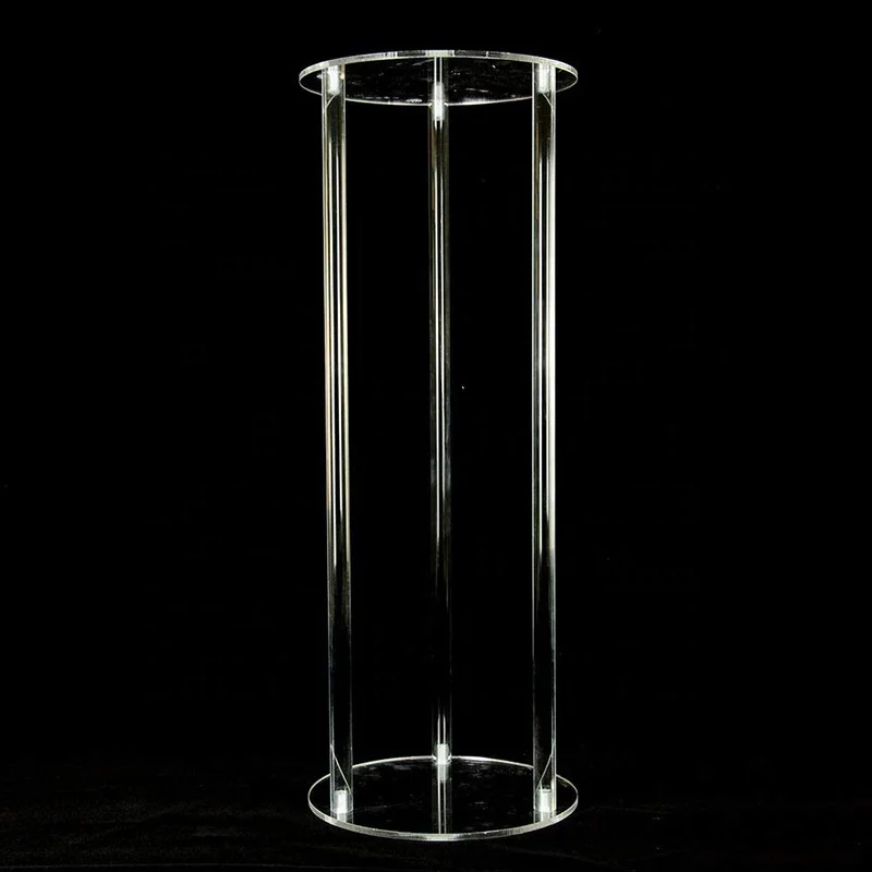 DKELSEN High-definition clear Acrylic cylinder round flower stand 8 piece set 20cm,30cm,40cm,50cm,60cm,68cm,100cm