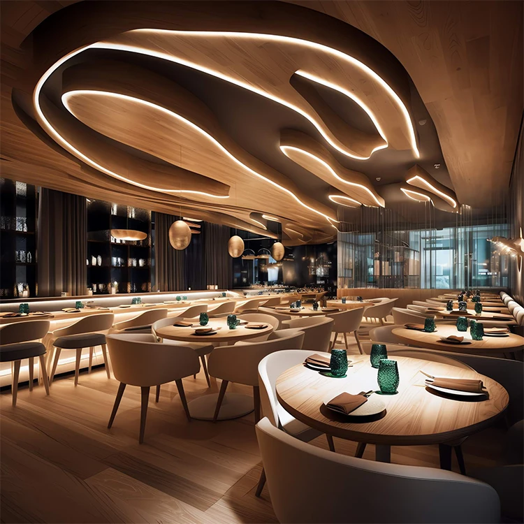 Indian classic hotel dining room table and chair set wooden  restaurant furniture