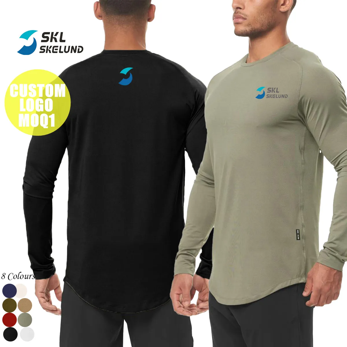 2022 New Men Long Sleeve Tshirt Gym Slim Fit Full Sleeve T-shirts Cotton Quality Workout Bodybuilding T Shirts For Men