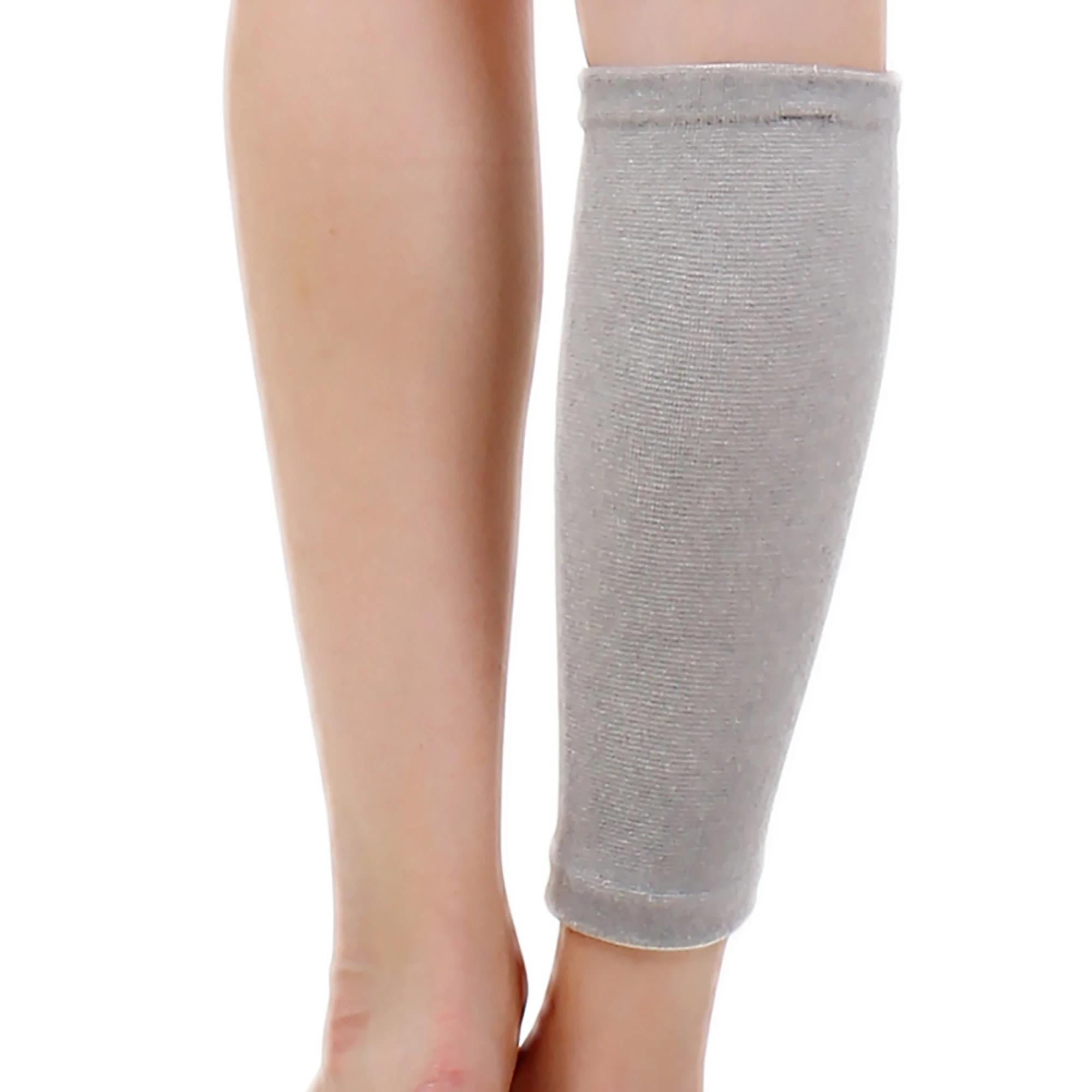 Unisex footless leg warmer breathable elastic compression calf sleeve shin splint supports