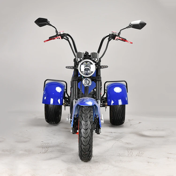 2021 Top 1500/2000w 60v battery EEC 3 wheel electric scooter bike with basket and golf bag holder