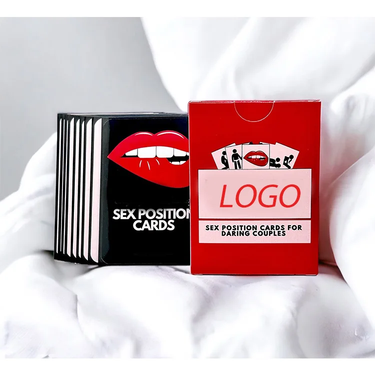 Customizable Adult Poker Playing Cards Printed Sexual Action Entertaining Educational Paper Game Cards Bedroom Commands Logo
