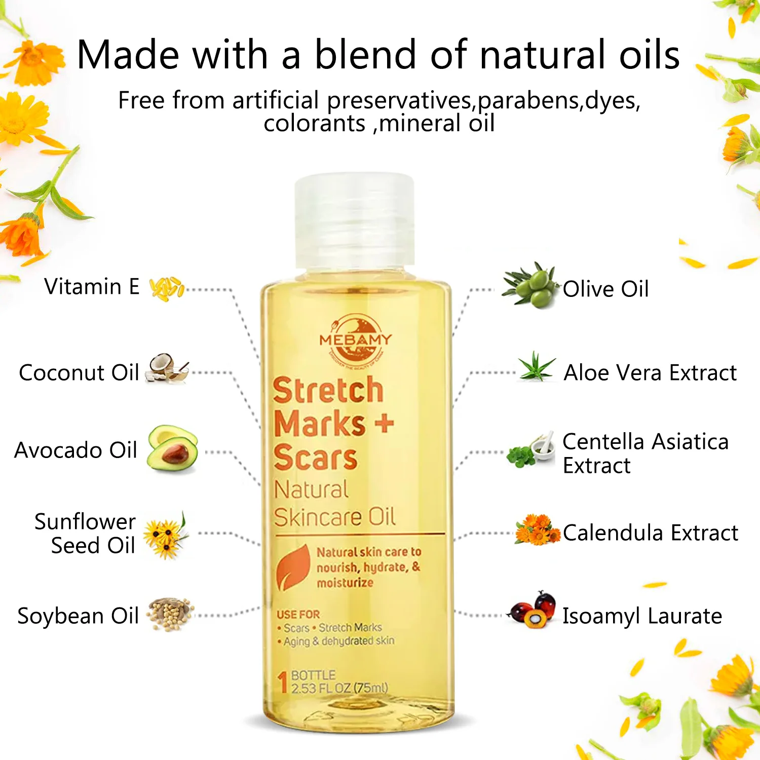 Best Sell Body Pregnancy Stretch Marks Removal Oil For Stretch Marks Anti Stretch Marks Oil Skin Care Repair Scar Removal Oil