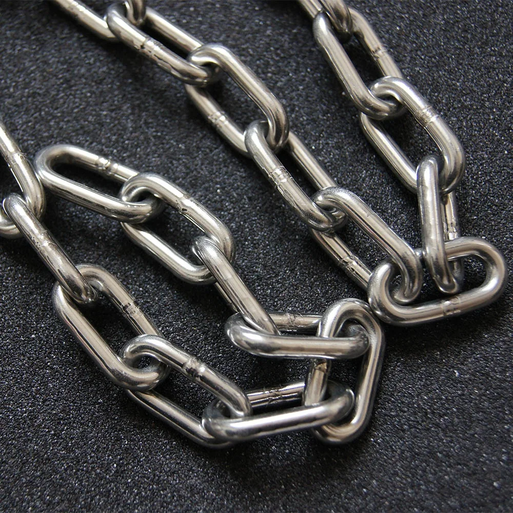AISI304/316 Stainless Steel Welded Link Chain High Polished Japanese Standard Link Chains