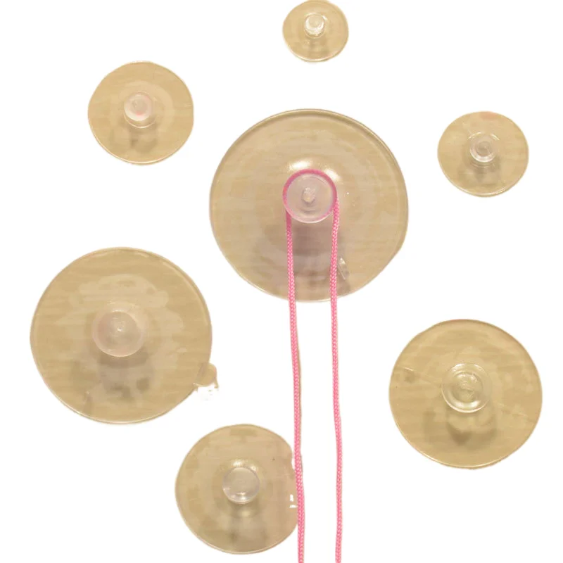 2406 mingzhen transparent sucker PVC mushroom head toys of various specifications 15-55mm