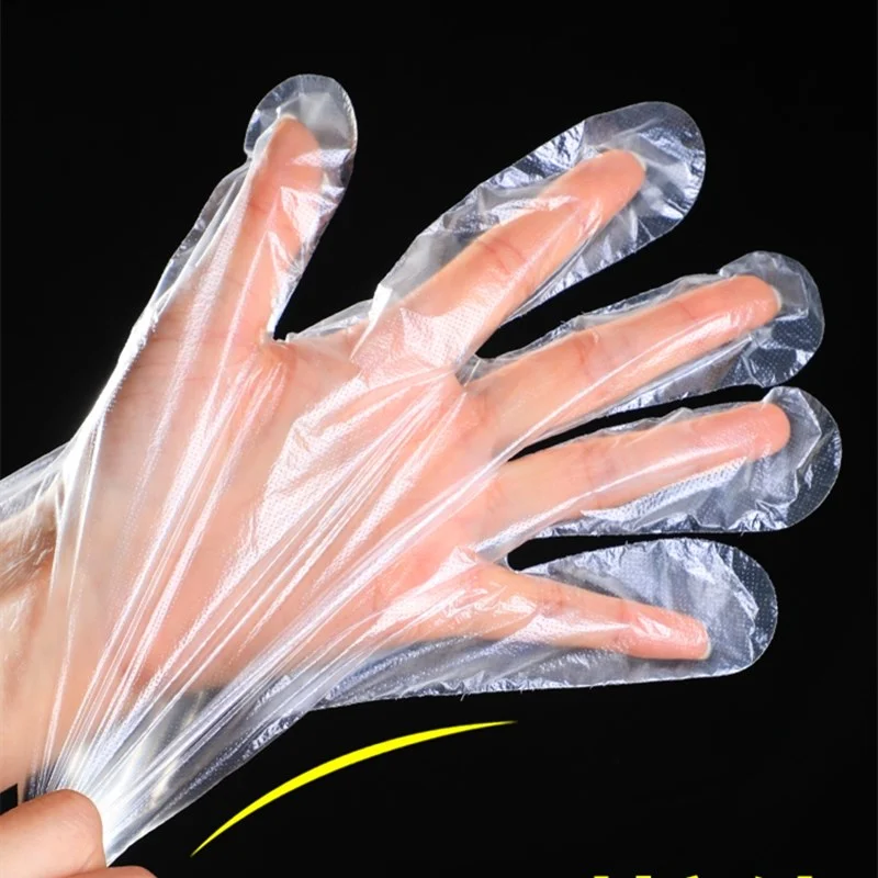 Food Service Process Kitchen Household Clear Poly Polyethylene Transparent Disposable Ldpe Pe Plastic Hand Gloves
