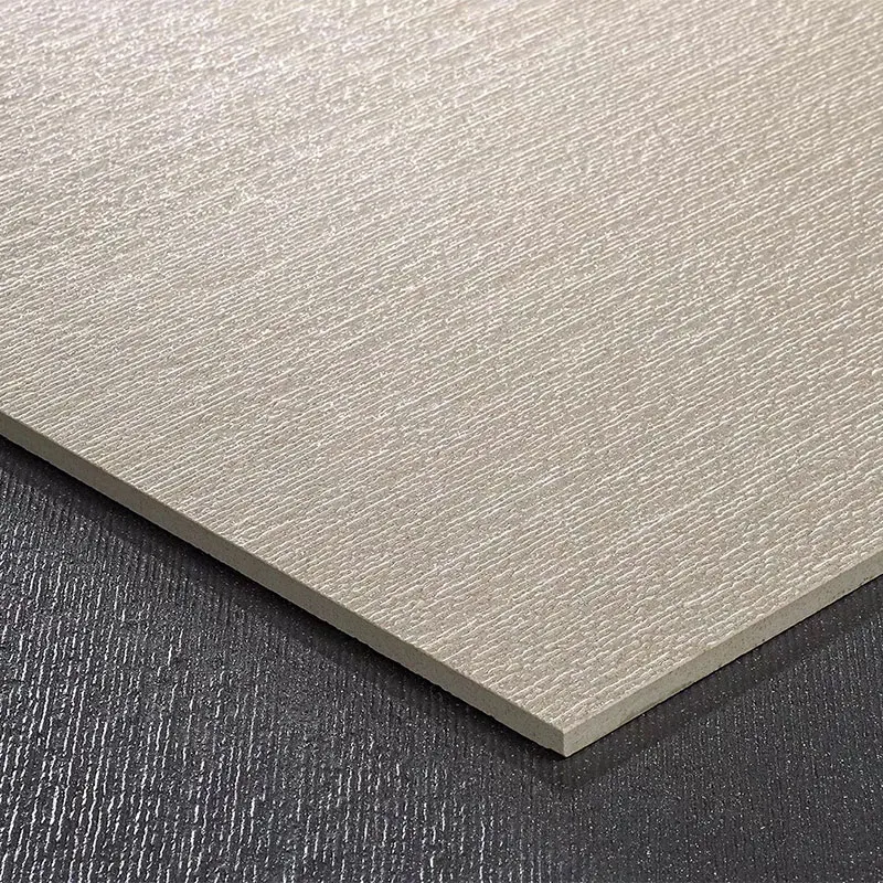 High Quality 3d Silk Look Brushed Texture White and Beige Non-Slip Full Body Porcelain Wall and Floor Tile