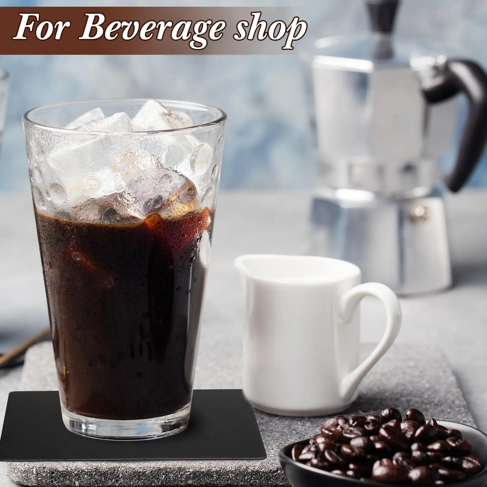 Disposable Paper Coasters Bulk Cardboard Coasters 4 Inch White Coasters for Drinks DIY Crafts Arts Bar Wedding Black 200 Pcs