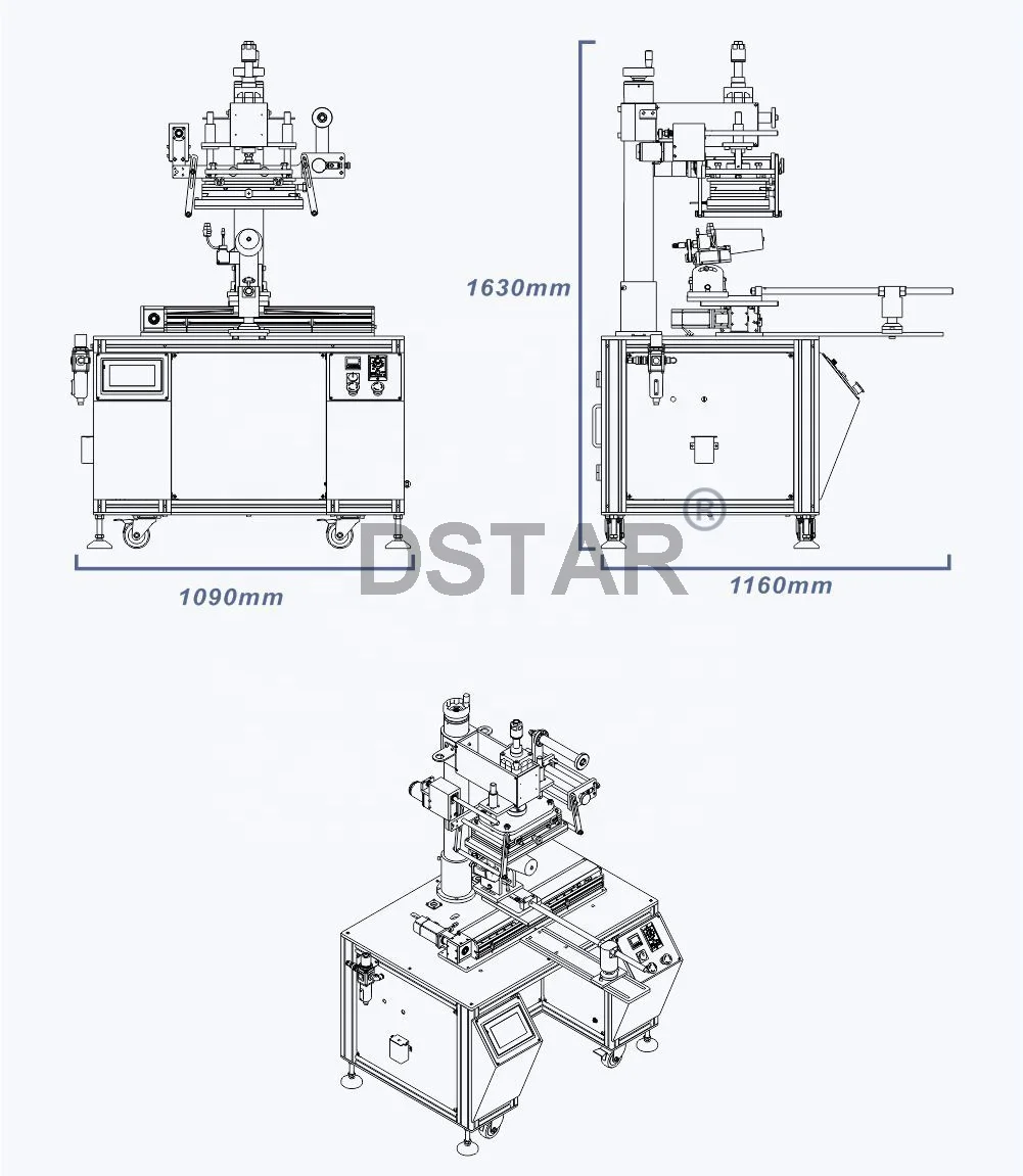 Automatic plastic cup hot foil stamping machine