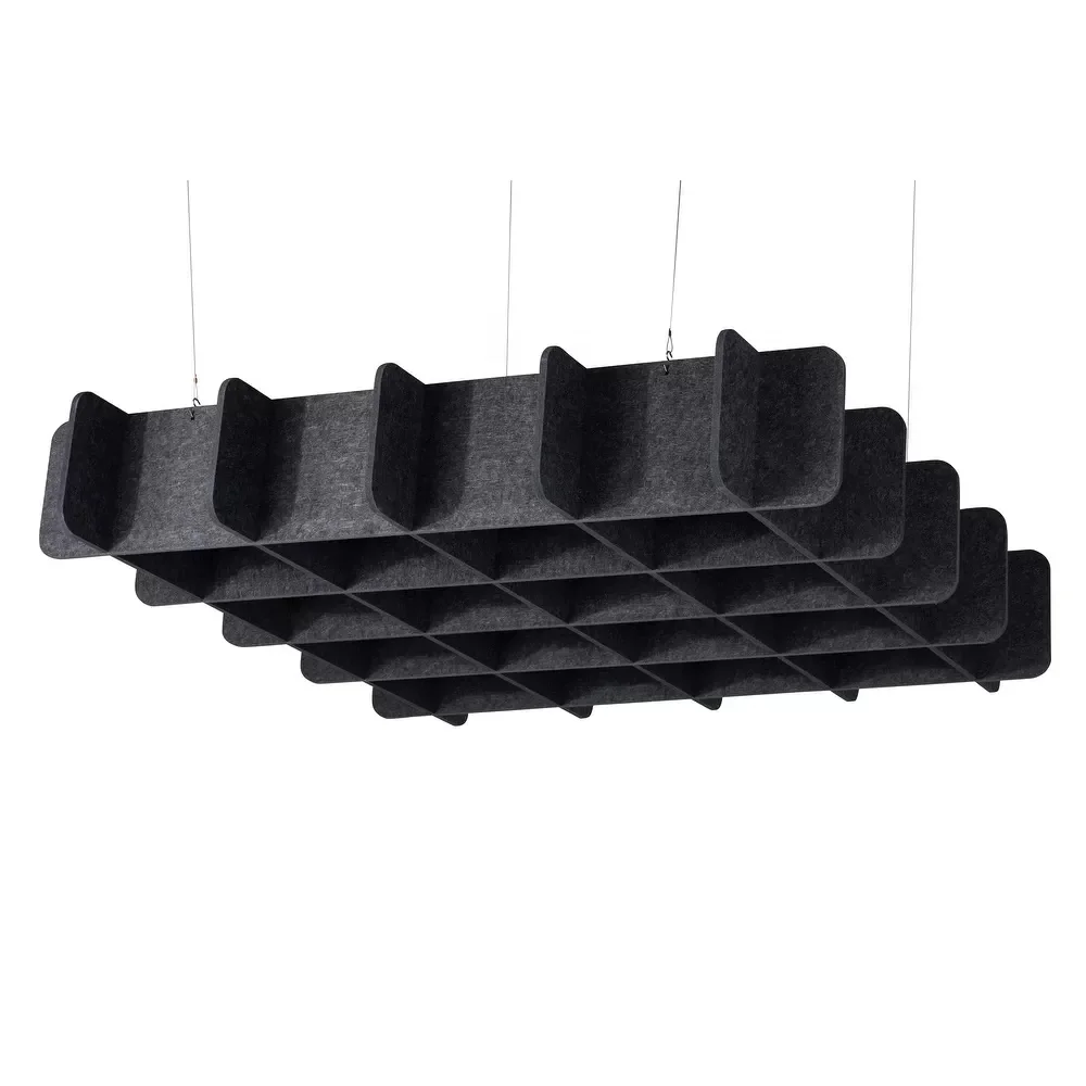 Noise Reduce PET Felt Acoustic Ceiling Tiles 100% Recycled Polyester Acoustic Panels Sound Insulation