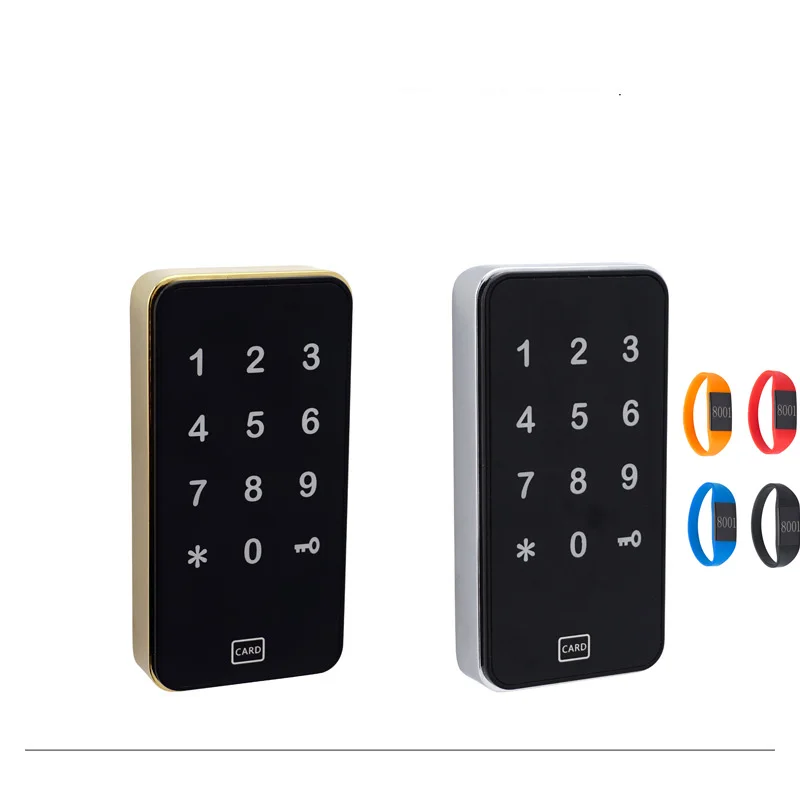 keyless keypad Free Waterproof wristband card  digital card drawer lock