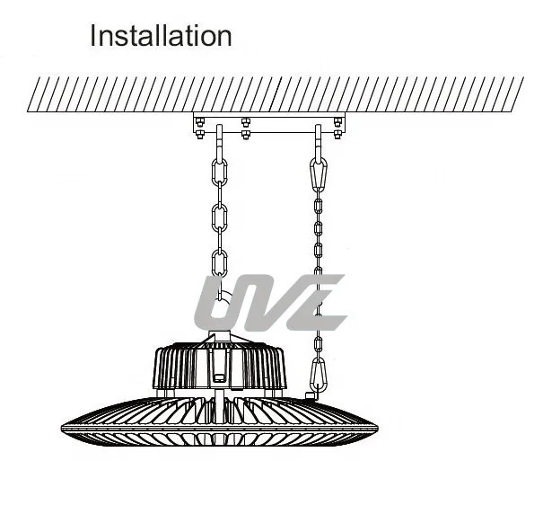 Smart design, beam angle 45 to 90, 0-10v dimming 100w ufo led high bay light