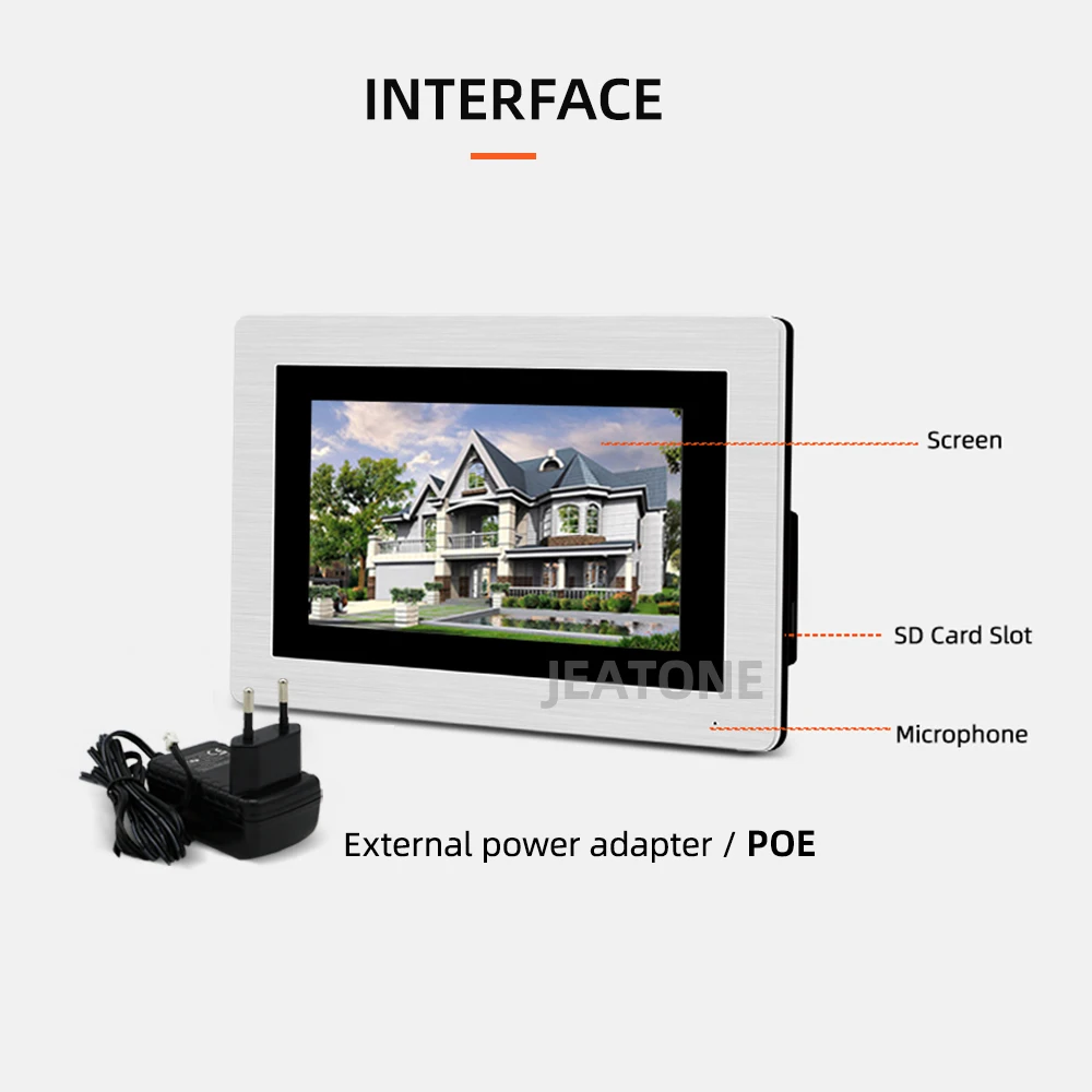 720P WiFi IP Video Door Phone Video Intercom 7' Touch Screen Free App Remote Unlock Code Keypad RFIC Card Access Control System