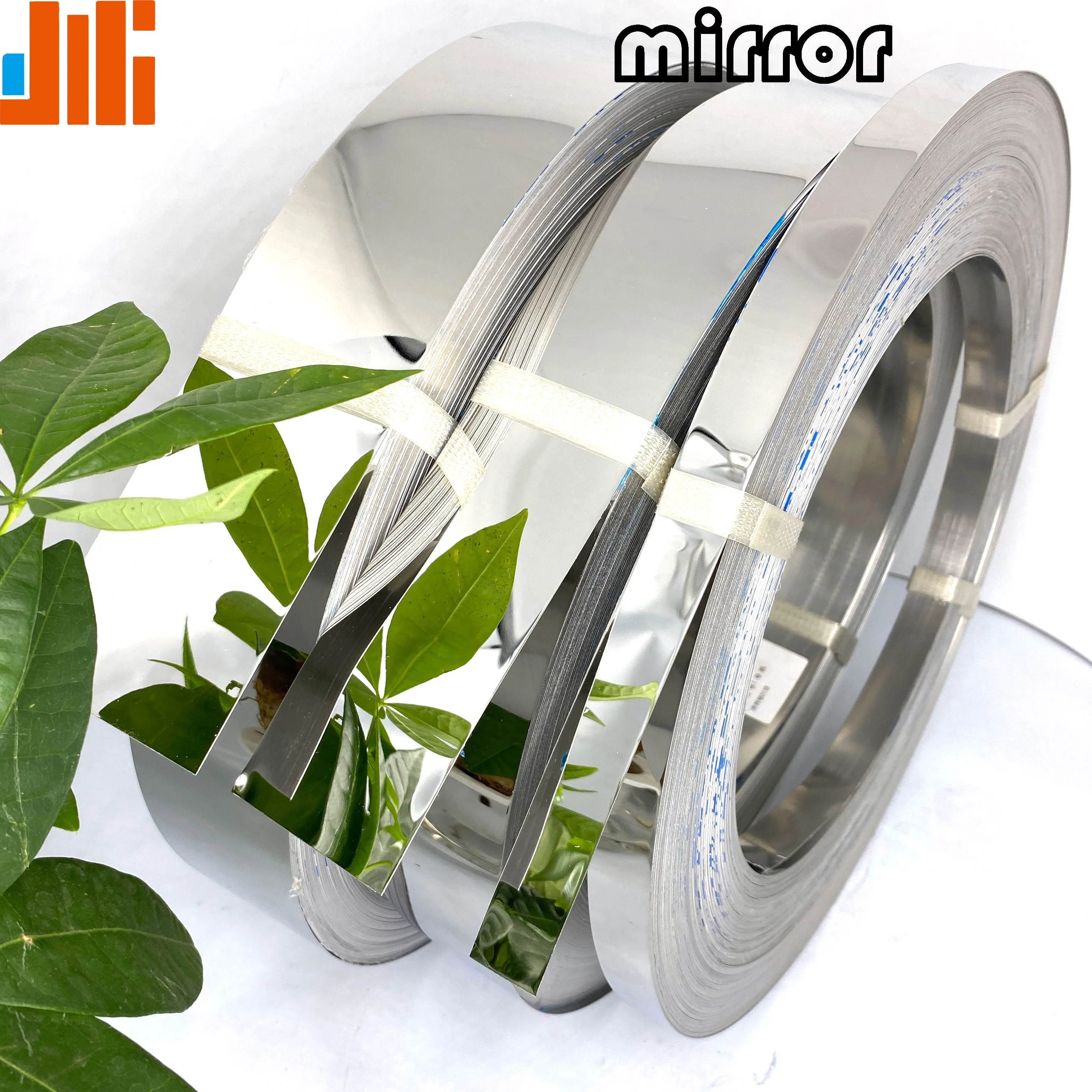 8k mirror stainless steel strip/coil/tape SUS200/300series sliver color Advertising word/logo material