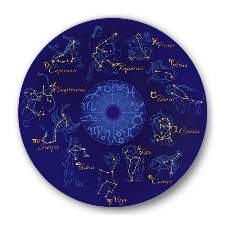 Custom sublimation Constellations and Zodiac Signs - Modern Mandala Metal Circle Art print