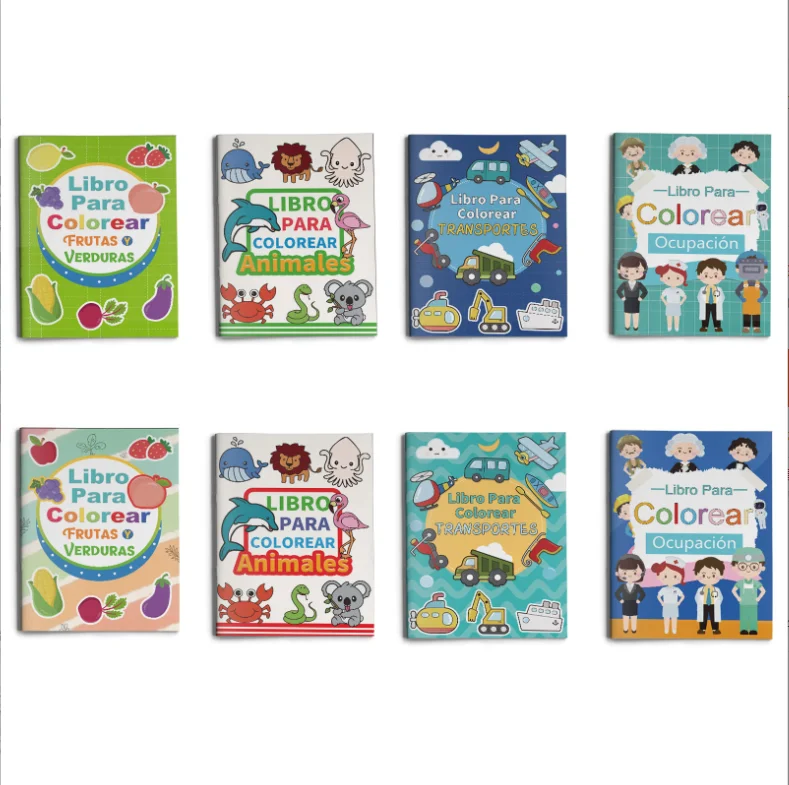 Customized Spanish Version Coloring Books Educational Drawing Painting Books Printing