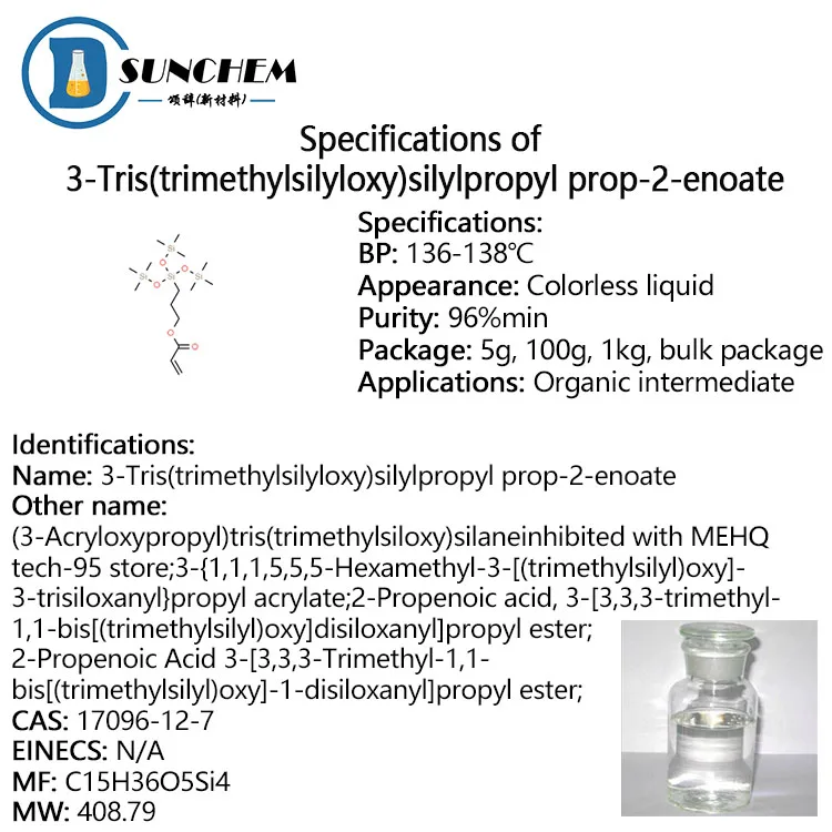 Factory supply 3-Tris(trimethylsilyloxy)silylpropyl prop-2-enoate CAS