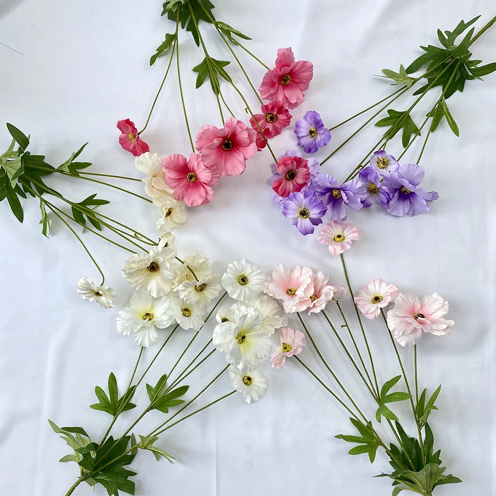 SN-LF148 High Quality Wedding multi-color Silk centerpiece flower Phalaenopsis Peony Artificial Flower For Home Decor