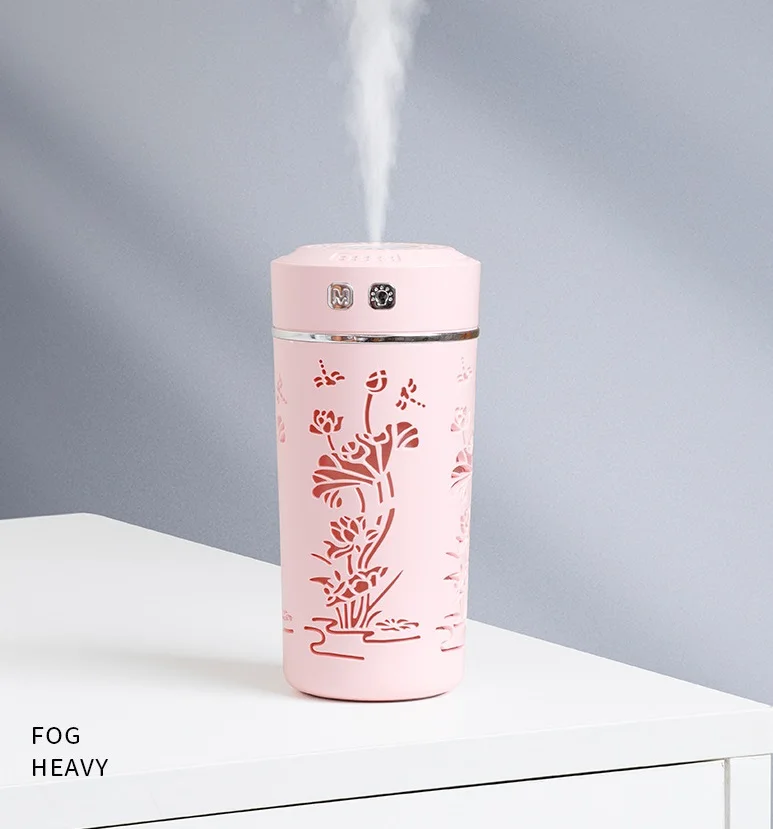 Lotus Flower Cup USB Humidifier 250ml Home Lovely Min Oils Diffuser