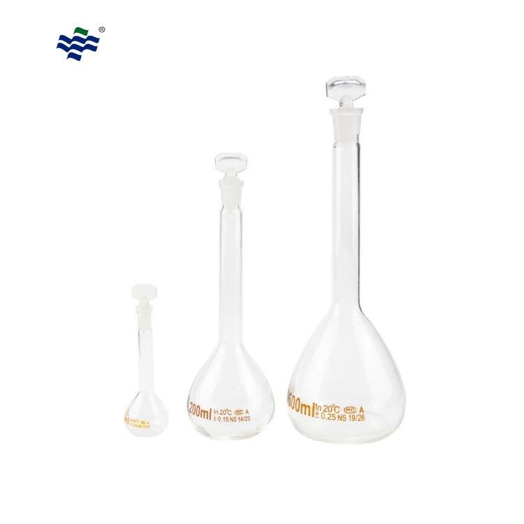 High Quality Laboratory Clear Class A Volumetric Flask Glass