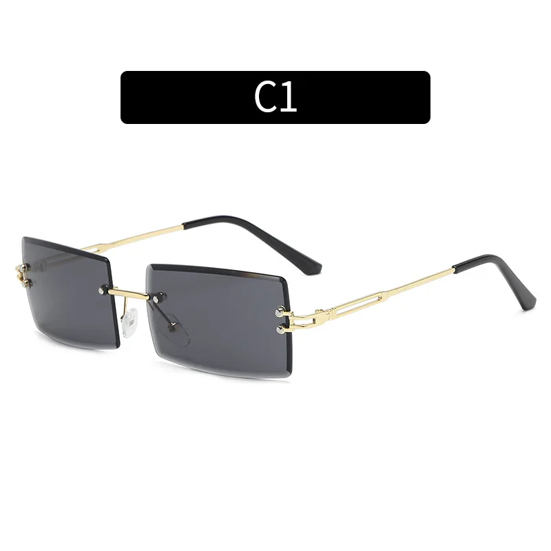 Оптовая продажа из Китая солнцезащитные очки с градиентными линзами металлические без оправы модные