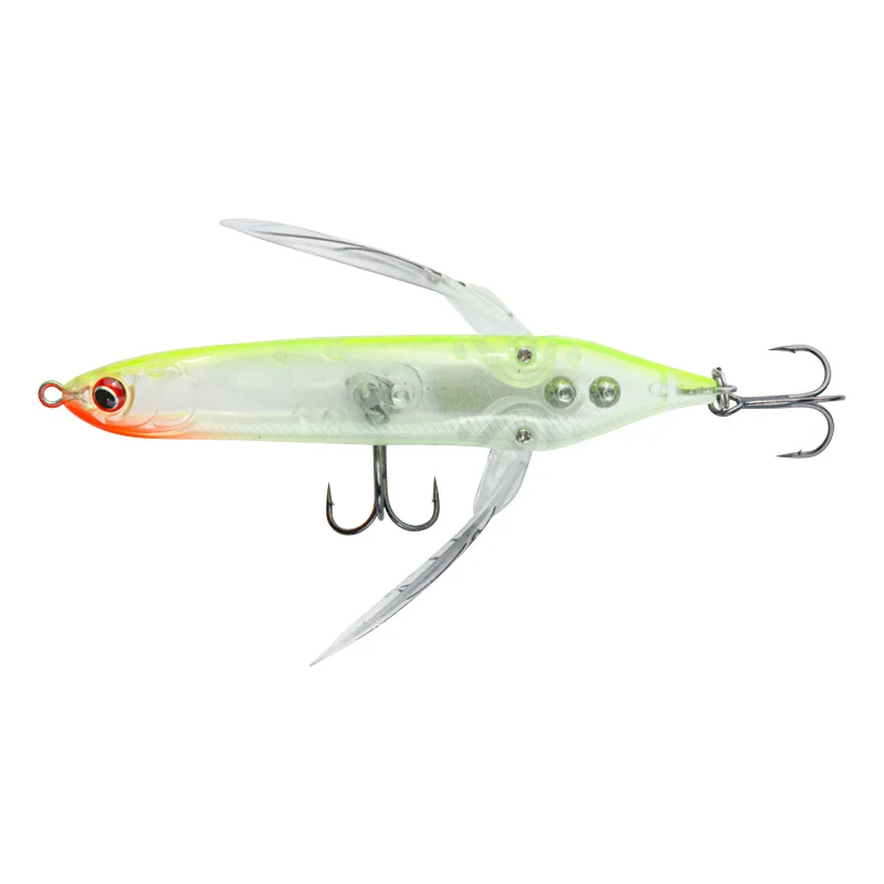 ZHUO RUN New Finesse Crawler Hard Bait 80mm 6.5g Wobbler Topwater Fishing Lures Pencil Lure Minnow Popper Floating Fishing Lure
