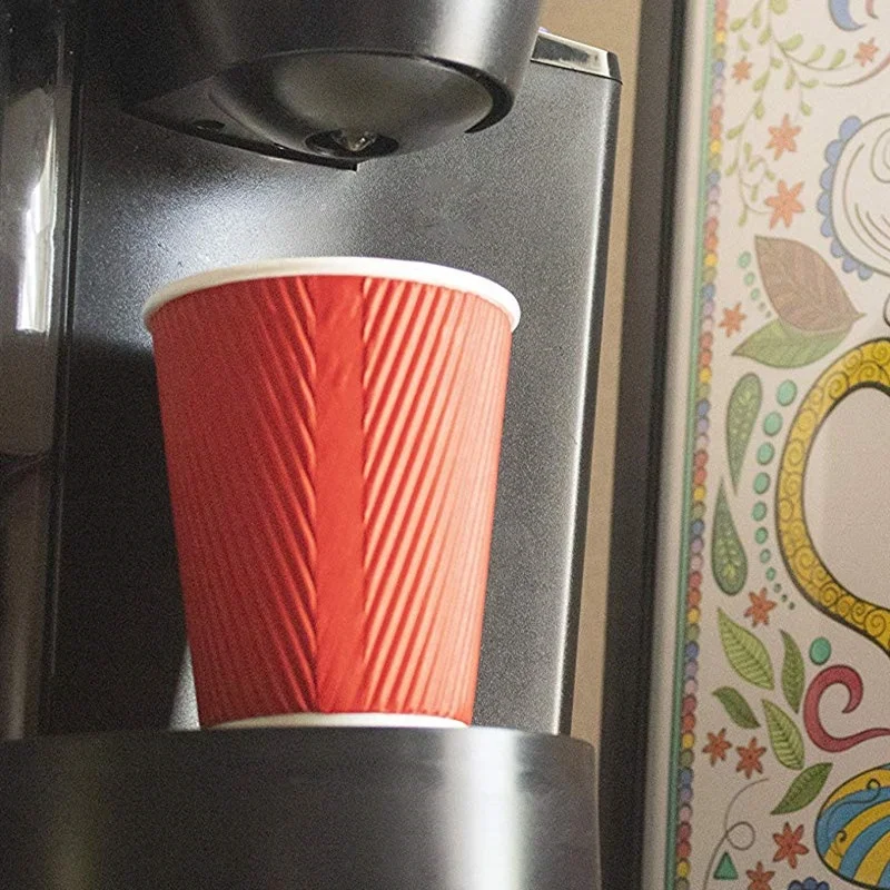 
Logo Printed Insulated Disposable Paper Coffee Cups for Hot Beverage Drinks To Go Tea Coffee Home Office Car Coffee Shop 