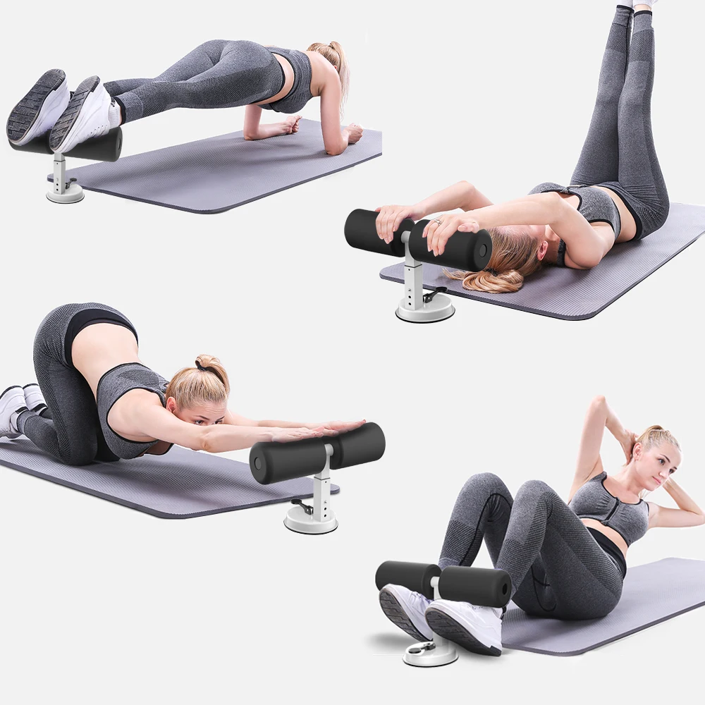 
Adjustable Sit-up aid device Self-Suction for Home exercise equipment Ankle Support Floor Suction Assistant Trainer 