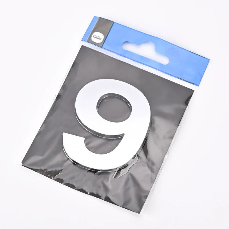 Custom 3D 4D ABS Plastic Letters Numbers Sliver Coppery Color Name Plate for Car License Number Plates Letters