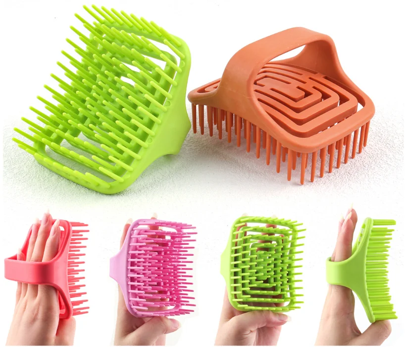 High Quality Women Plastic Salon Hair Care Brush Beige Pink Black Matte Soft Touch Detangling Hair Brushes