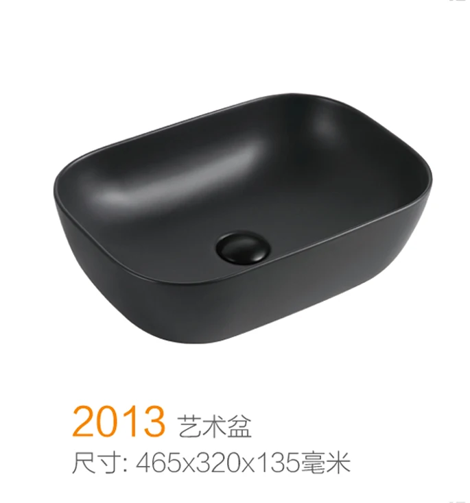 Hot Sale Bathroom Above Counter Washbasin White Countertop Sink Ceramic Art wash basin