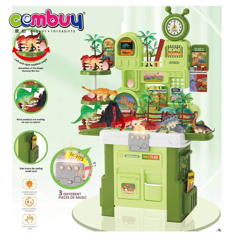 Lighting music house game kids toy set table plastic pretend play