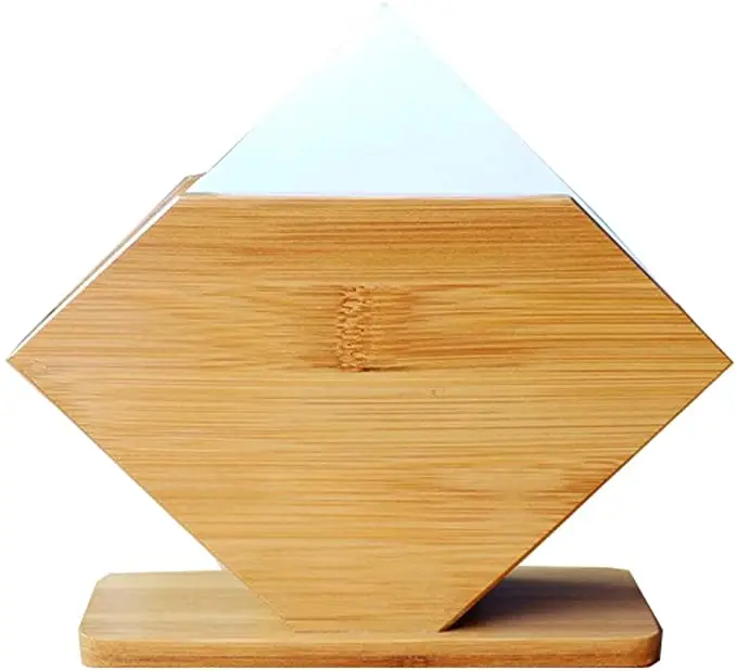 Bamboo Vertical Tissue Box Restaurant Hotel Squared Toilet Towel Rack Paper Shelf Living Room Office Desktop Napkin Holder