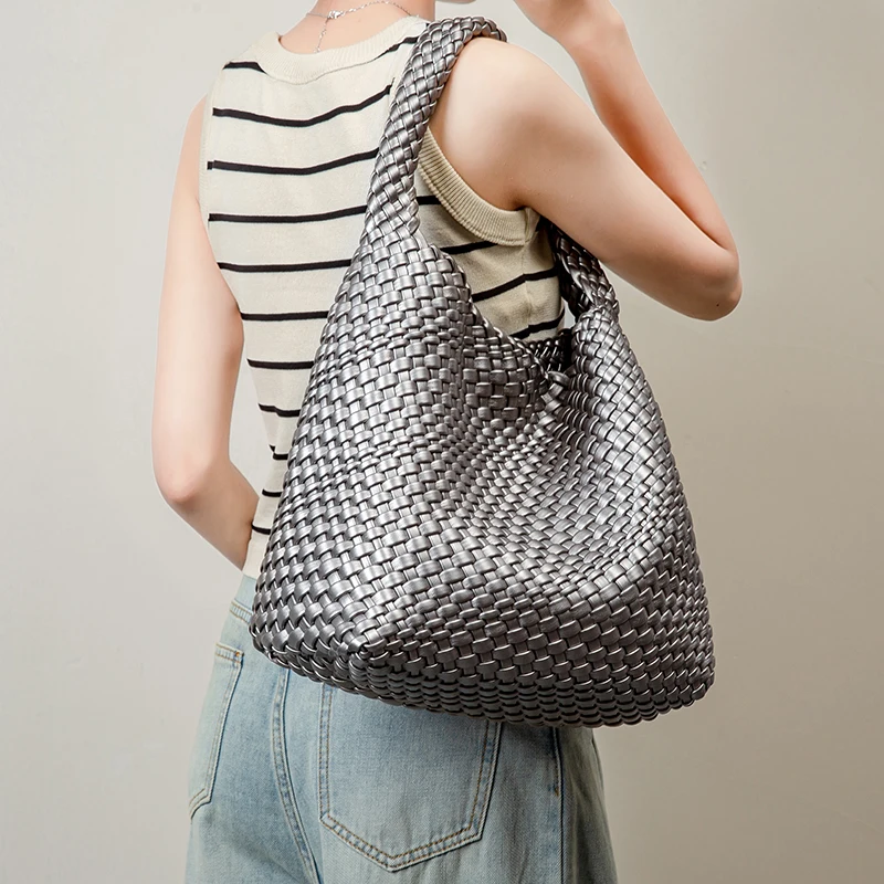 Wholesale Customization Handmade Braided Bags Neoprene Handbag High Quality Shoulder bag Woven Tote Bag