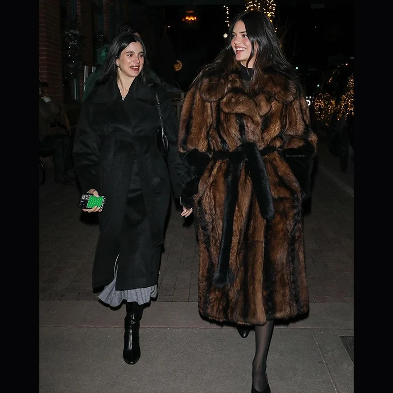 DiZNEW2024 Новые осенне-зимние продвинутые норковые волосы для защиты окружающей среды пушистые средней длины густые Теплые Волосы