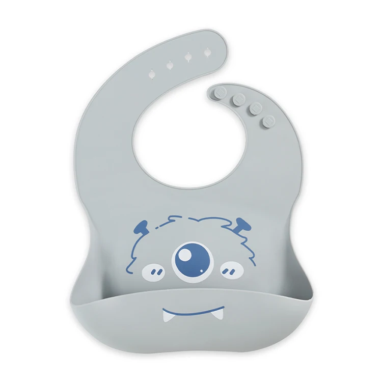 
China Manufacturer High Quality Factory Price Multi-color Customized Waterproof Silicone Baby Bib 