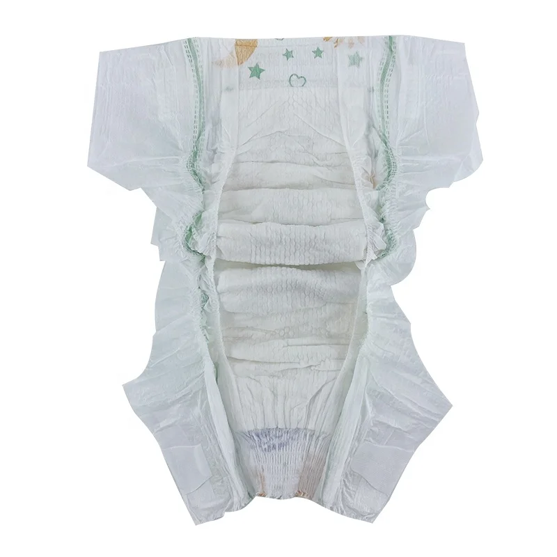 China Factory Bulk Kid Pampering Diapers Custom Breathable Soft Cotton Baby Nappies Diaper