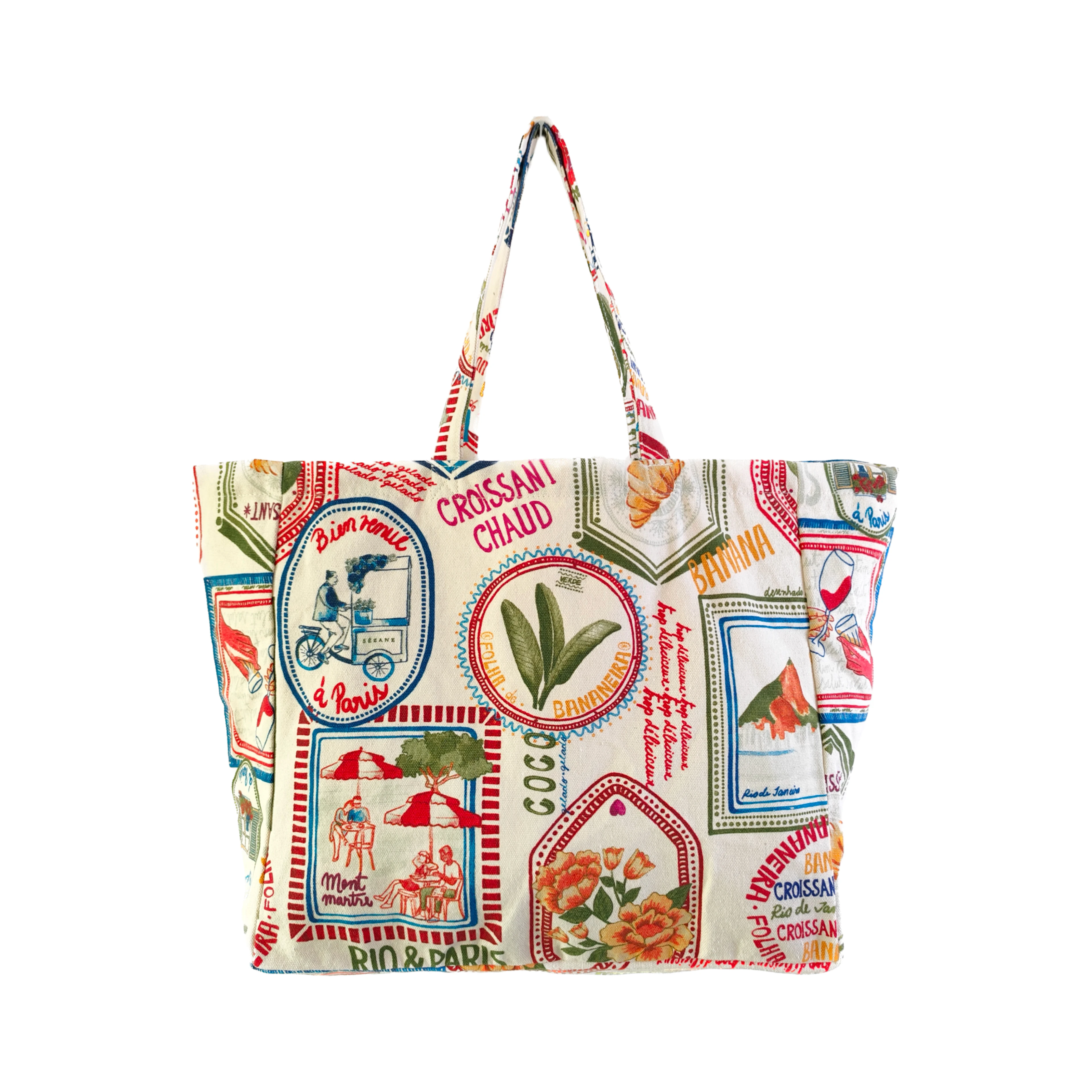 Fashion Large Capacity Hobo Bag Eco-friendly Canvas Shoulder Bag Foldable Cotton Shopping Tote Bag for Girls Sac Fourre-tout