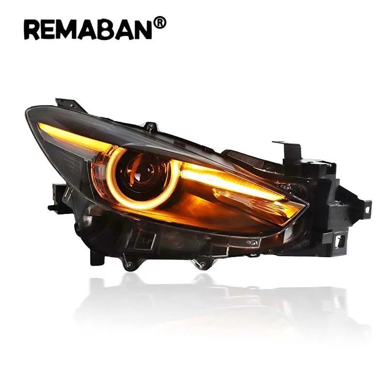 REMABAN Auto lighting Headlight Fit For Mazda 3 Axela 2014-2019 Front Light LED Headlamp