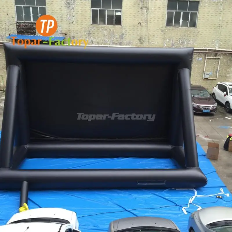 Giant Inflatable New Green Cinema Projector Oxford Fabric Cube Outdoor Movie Cinema Inflatable Screen For Sale