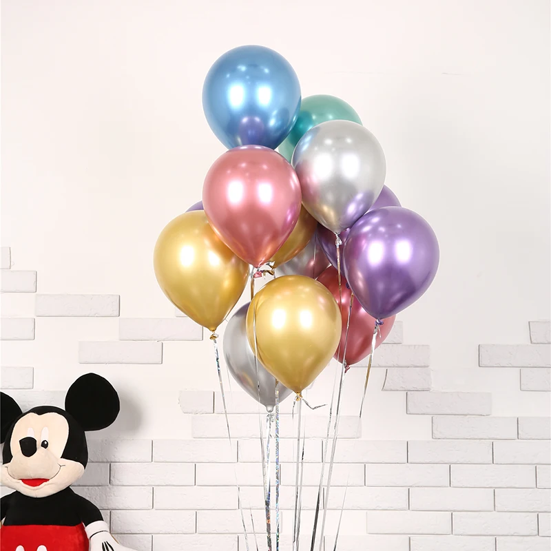 10 inch 1.8g High quality Metal balloon colorful peal metallic latex balloons decoration Chrome balloons